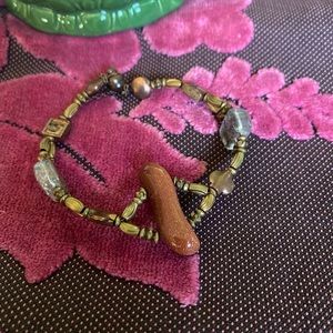 Goldstone and Copper Bracelet